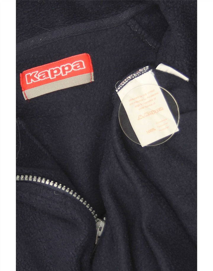 Kappa Herren-Fleecepullover mit Reißverschluss, Größe S, Marineblau, Polyester