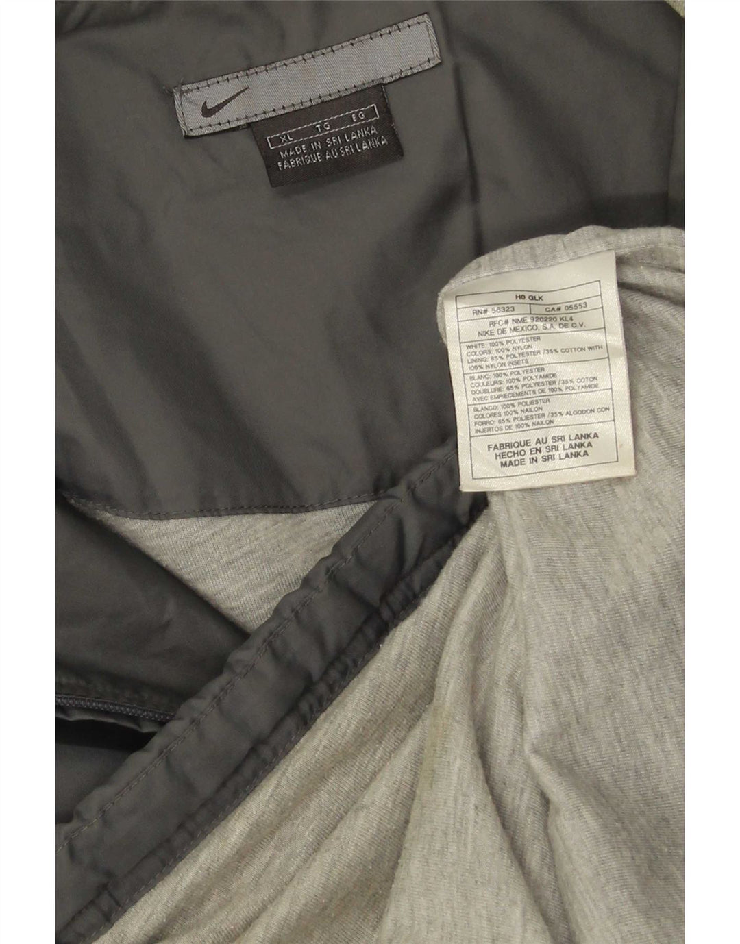 Nike Herren-Regenjacke mit Kapuze, UK 42, XL, grau, Polyester