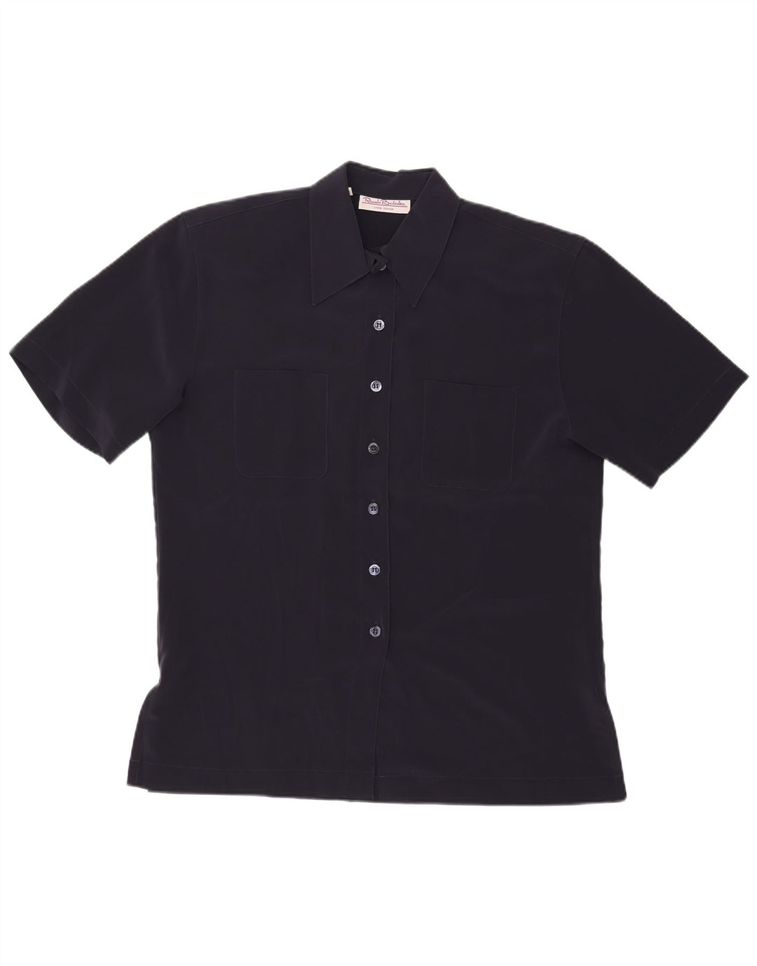 RENATO BALESTRA Damen Kurzarm-Hemdbluse IT 44 Medium Navy Blue