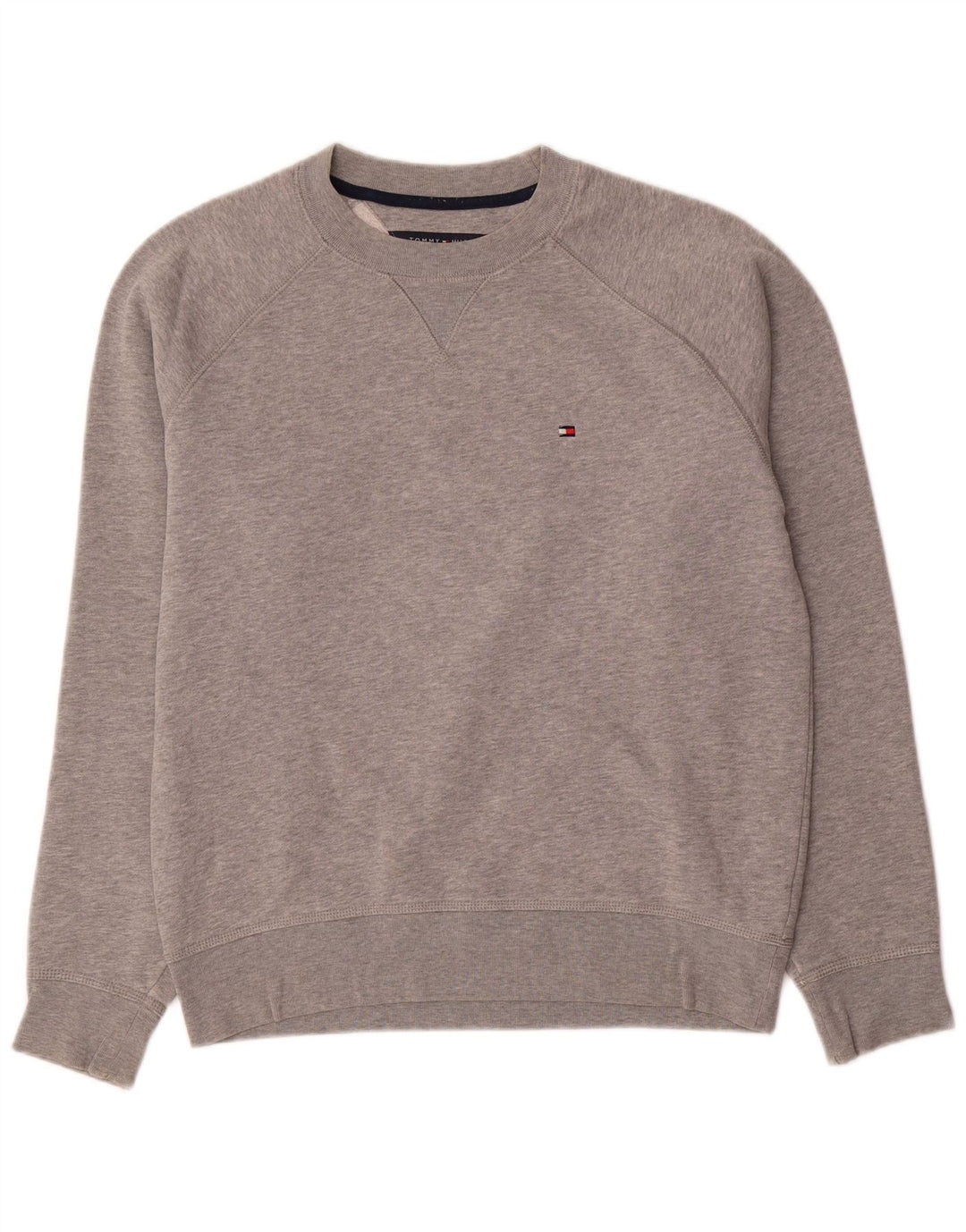 Tommy Hilfiger Herren-Sweatshirt-Pullover, klein, grau gefleckte Baumwolle