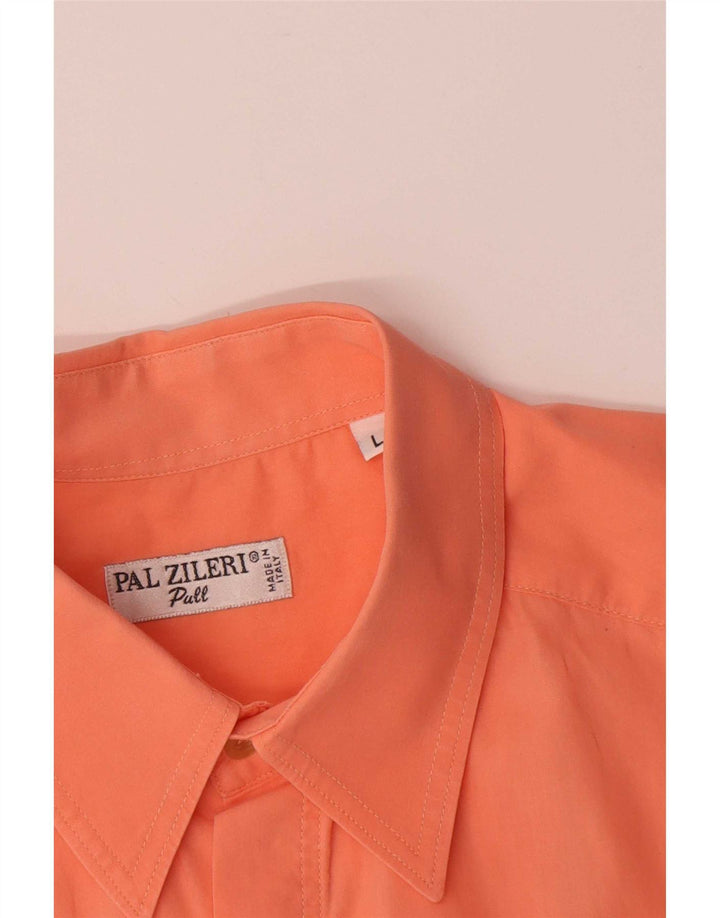Pal Zileri Herren Kurzarmhemd Large Pink