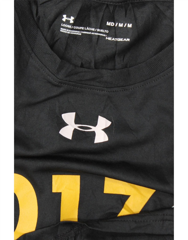 Under Armour Herren Heat Gear Graphic T-Shirt Top Medium Schwarz