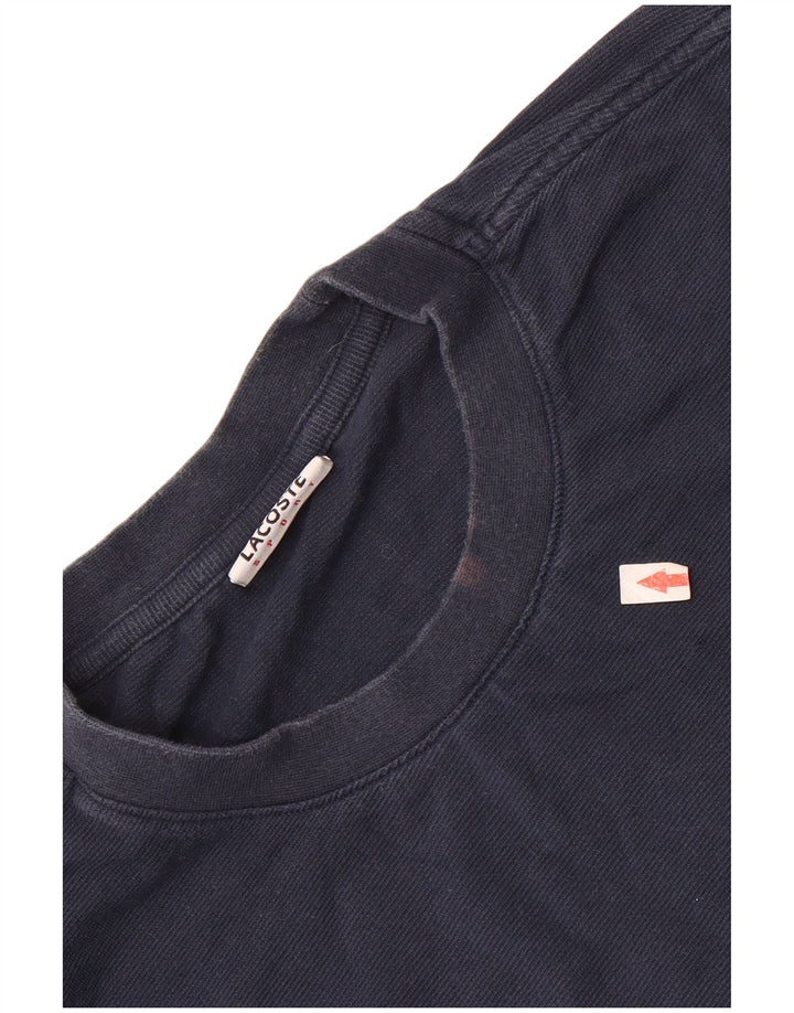 Lacoste Herren T-Shirt Top Größe 3 Small Marineblau Baumwolle