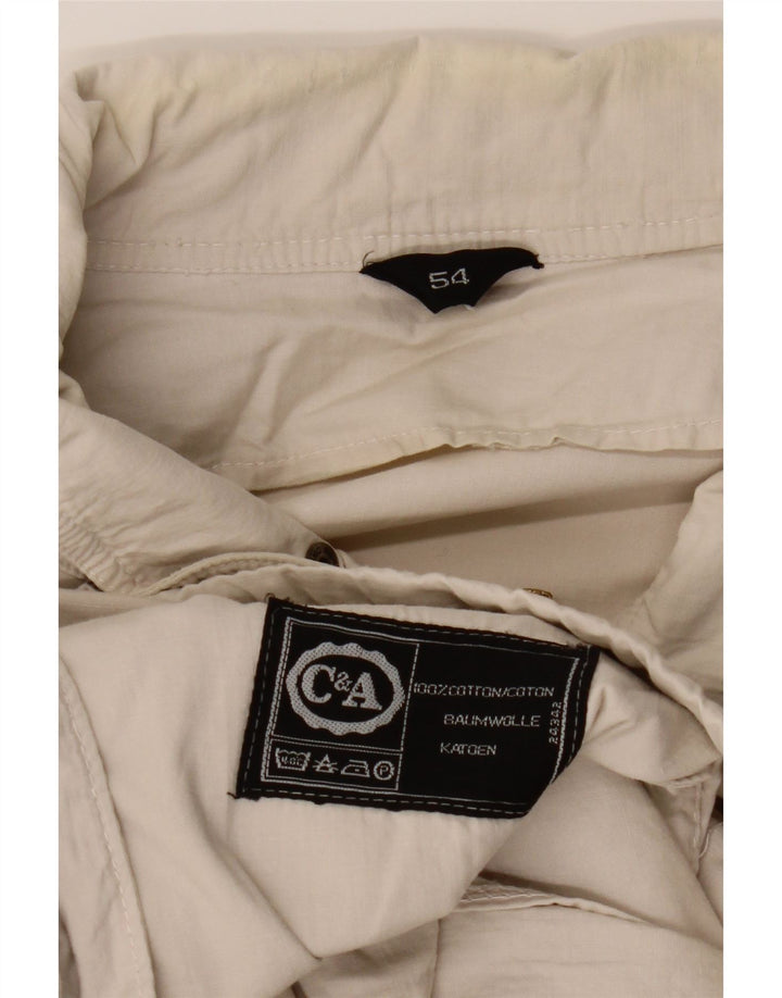 C & A Mens Bomber Jacket EU 54 2XL Off White Cotton Vintage C & A and Second-Hand C & A from Messina Hembry 