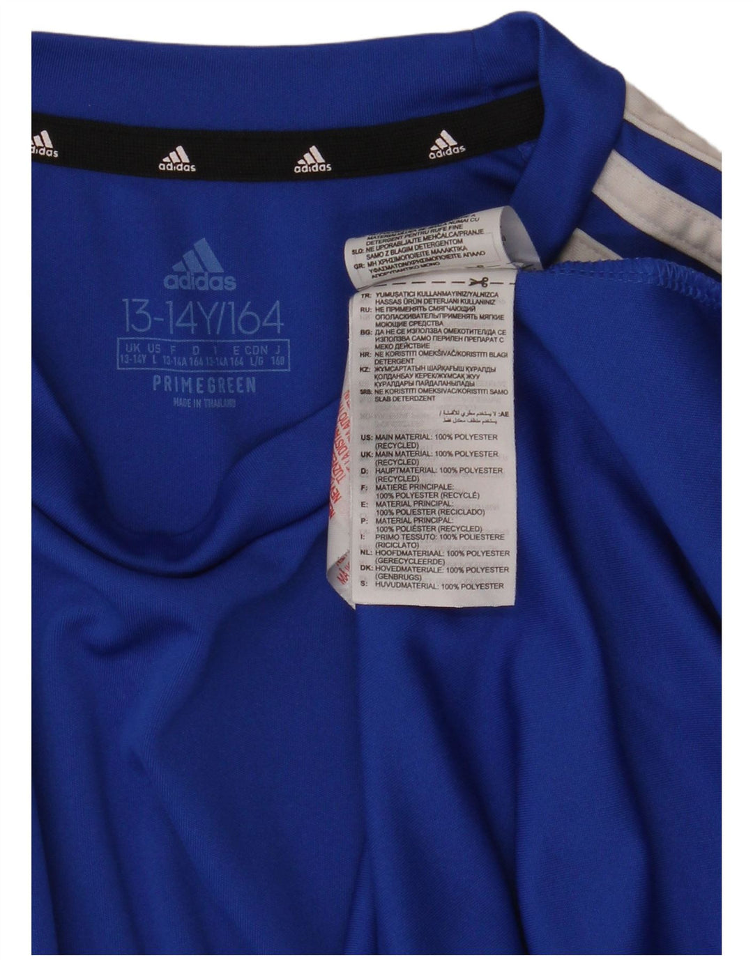 ADIDAS Aeroready T-Shirt-Oberteil für Jungen, 13–14 Jahre, blaues Polyester