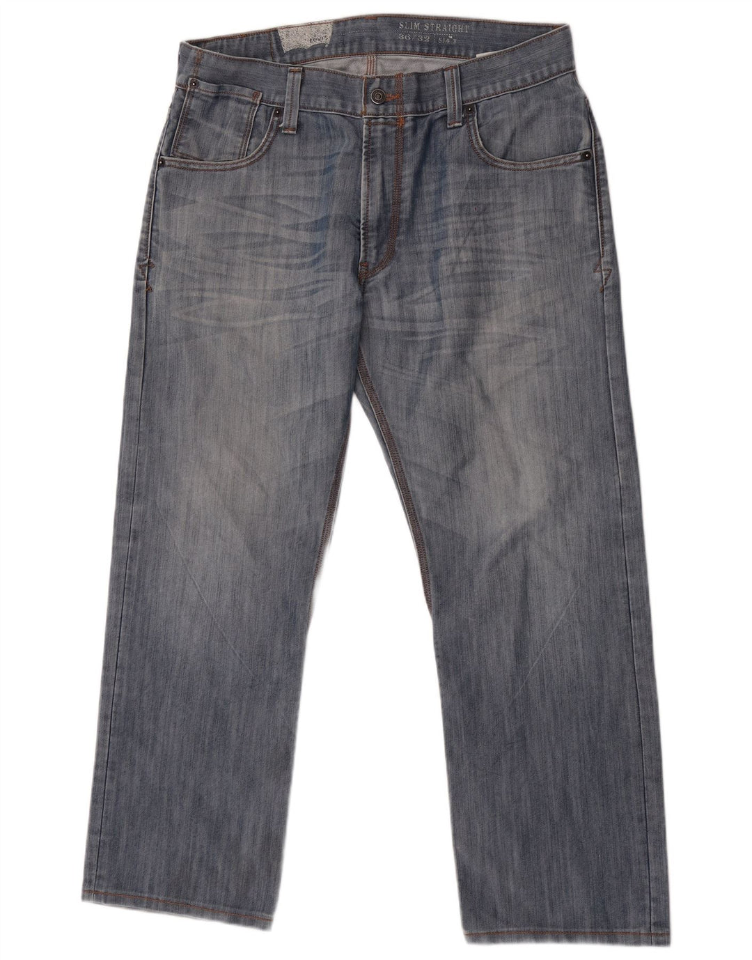 Levi's Herren 514 Slim Straight Jeans W36 L29 Blaue Baumwolle