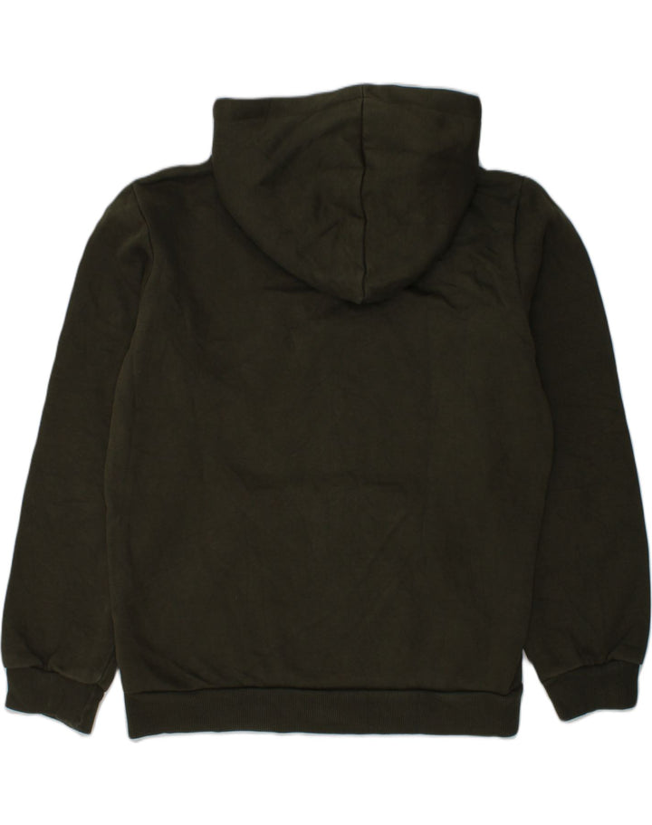 PUMA Girls Graphic Hoodie Jumper 11-12 Years large  Khaki Cotton | Vintage Puma | Thrift | Second-Hand Puma | Used Clothing | Messina Hembry 