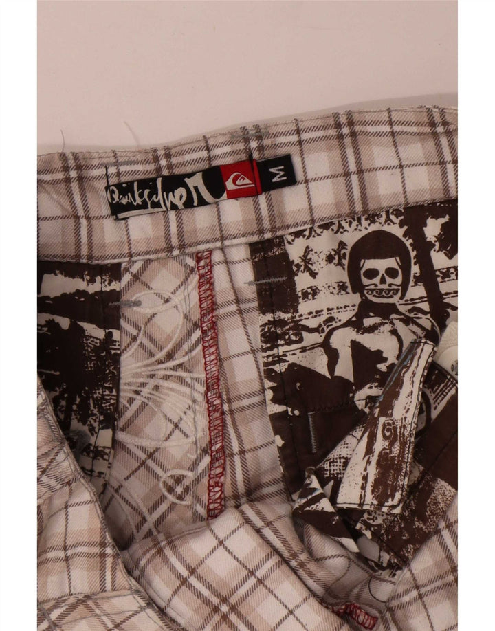 Quiksilver Herren-Chinoshorts mit Grafik, mittelgroß, W32, beige kariertes Polyester