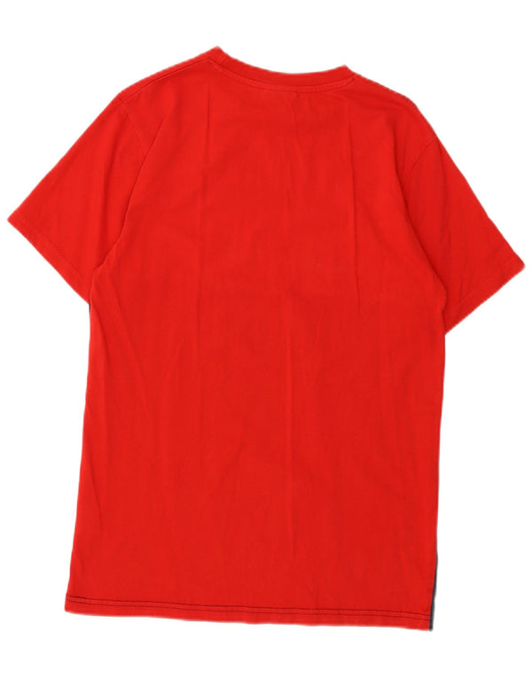 Ellesse Herren-T-Shirt mit Grafik, XS, Rot, Colourblock-Baumwolle