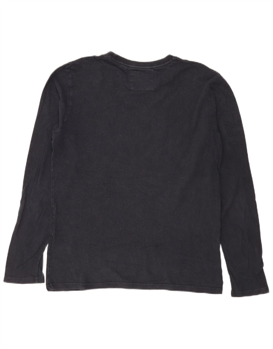 Superdry Herren Graphic Top Langarm Large Schwarz Baumwolle