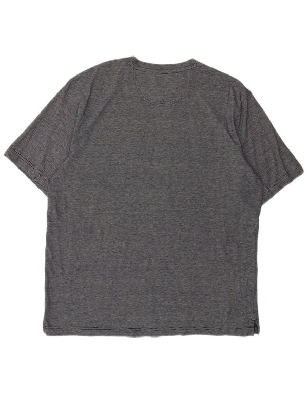 Tommy Bahama Herren-T-Shirt-Oberteil, groß, marineblau, Nadelstreifen-Baumwolle