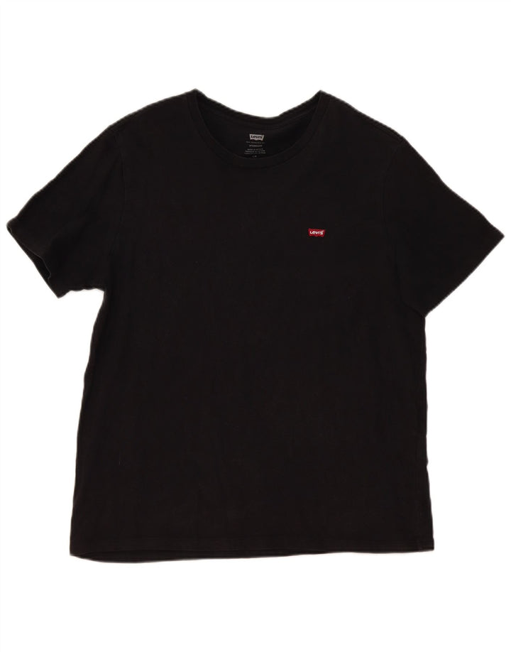 Levi's Herren Standard T-Shirt Top Large Schwarz Baumwolle