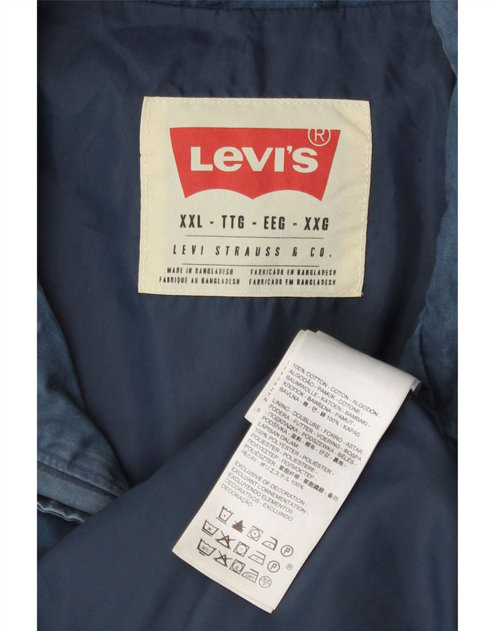 Levi's Herren Bomberjacke UK 44 2XL Marineblau Baumwolle