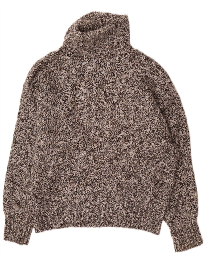 Zara Damen-Pullover mit Rollkragen, übergroß, Gr. 10, Größe S, Grau meliert