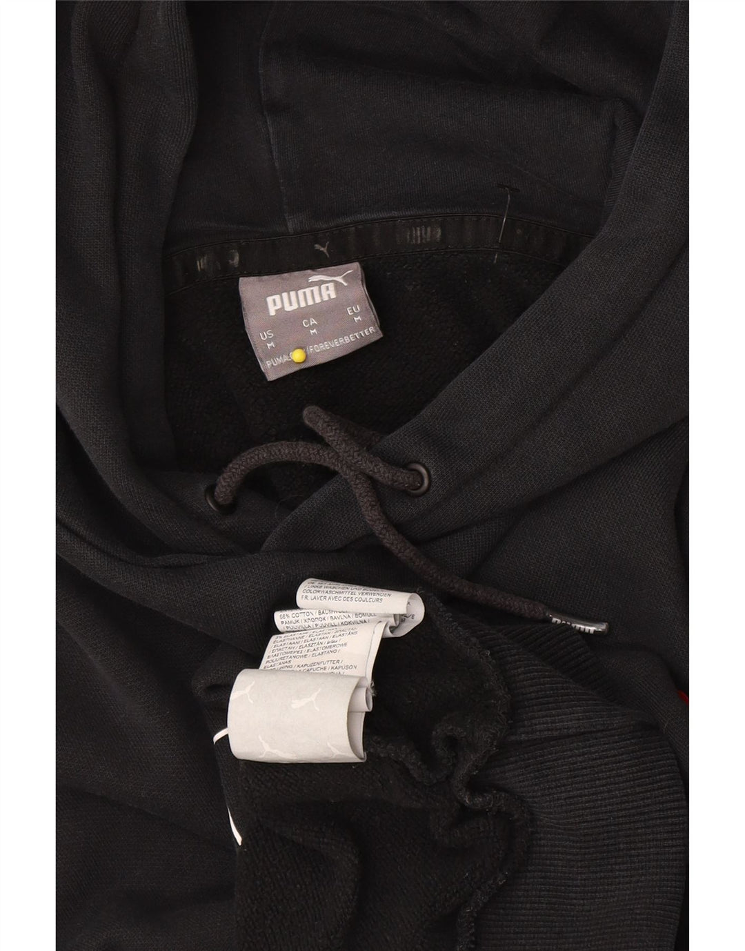 Puma Herren Grafik-Hoodie-Pullover aus mittelschwarzer Baumwolle