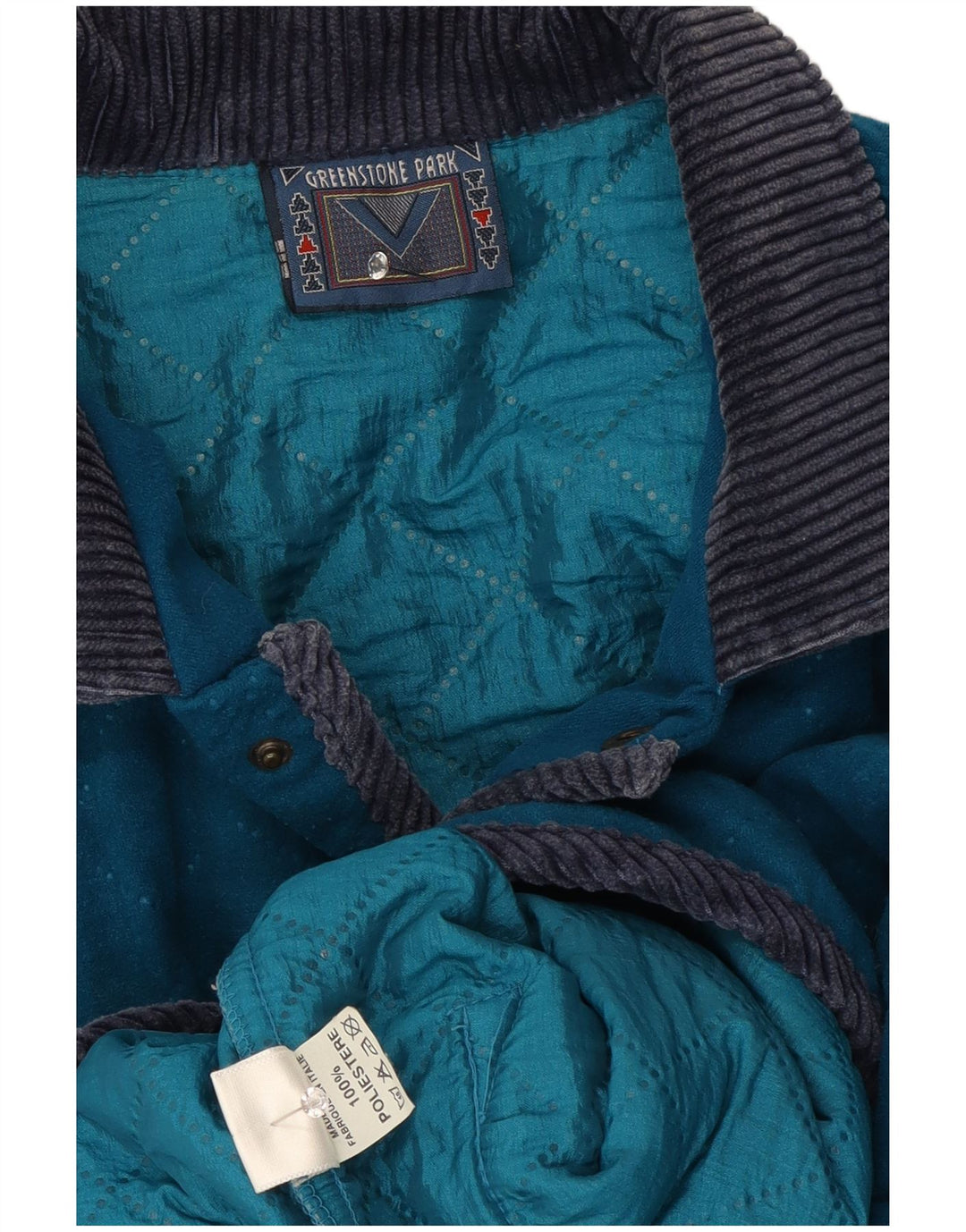 Greenstone Park Herren Steppjacke UK 38 Mittelblaues Polyester