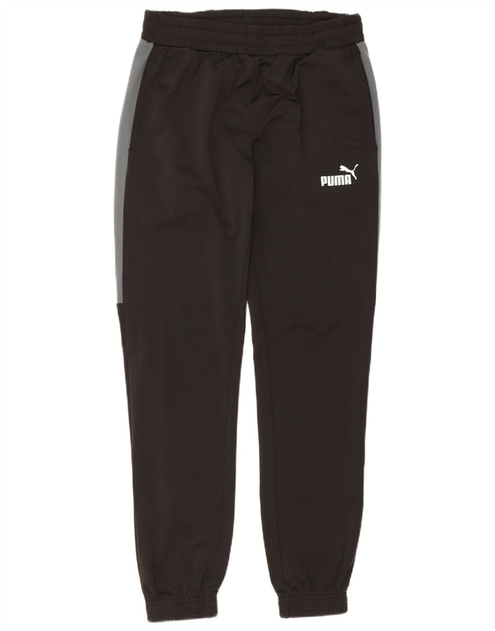 Puma Herren-Trainingshose, Jogginghose, Mittelschwarz, Farbblock-Polyester