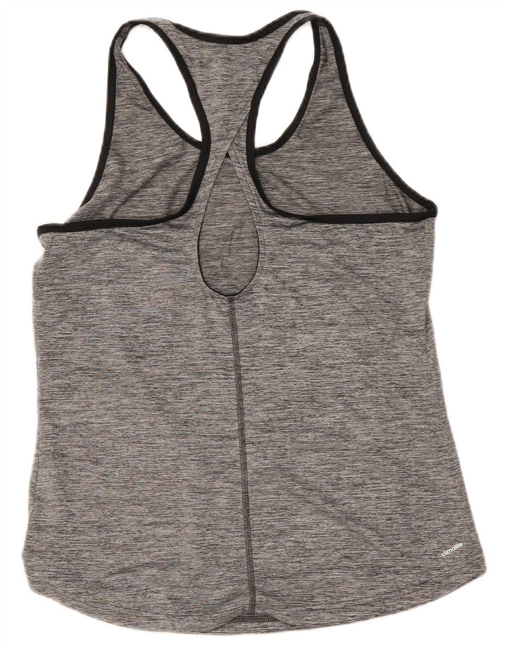 Adidas Damen Graphic Vest Top UK 16/18 Large Grau Polyester