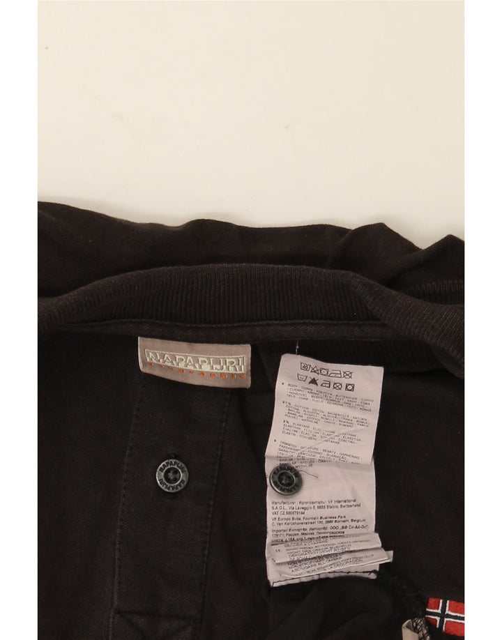NAPAPIJRI Mens Polo Shirt Large Black Cotton Vintage Napapijri and Second-Hand Napapijri from Messina Hembry 