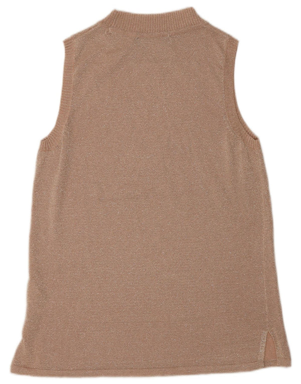 Marks & Spencer Damen Weste Top UK 12 Mittelbeige Viskose