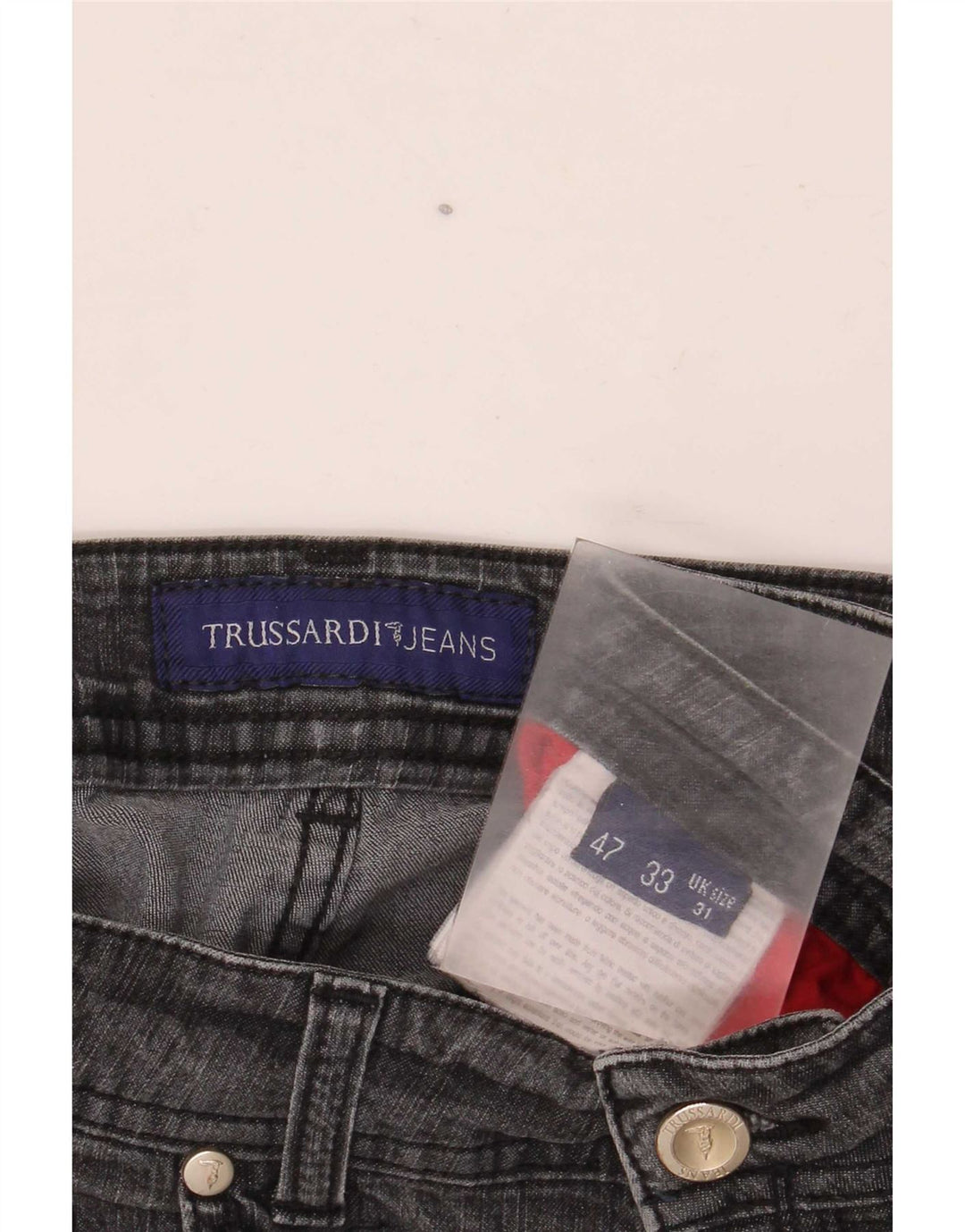 Trussardi Damen Straight Jeans W31 L30 Grau