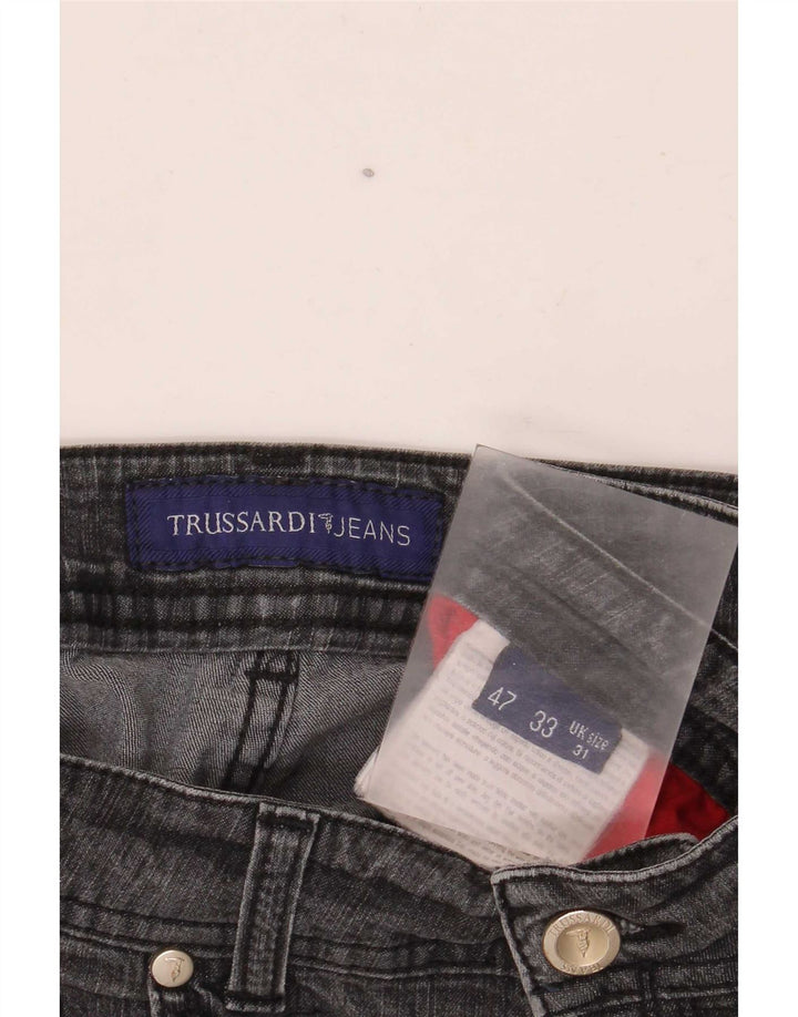 Trussardi Damen Straight Jeans W31 L30 Grau