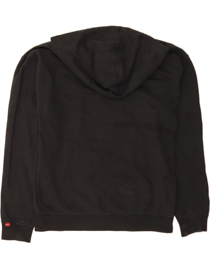 LEVI'S Mens Relaxed Fit Hoodie Jumper Small Black Cotton Vintage Levi's and Second-Hand Levi's from Messina Hembry 