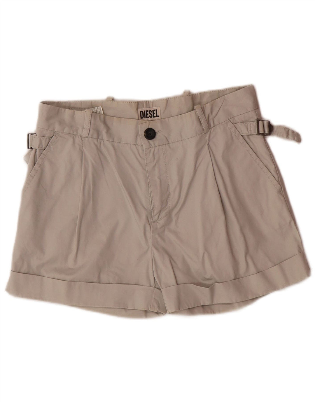 DIESEL Damen Chinoshorts W27 Small Graue Baumwolle