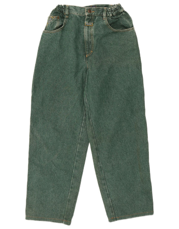 Vintage-Jeans für Mädchen, 13–14 Jahre, W27, L25, grüne Baumwolle