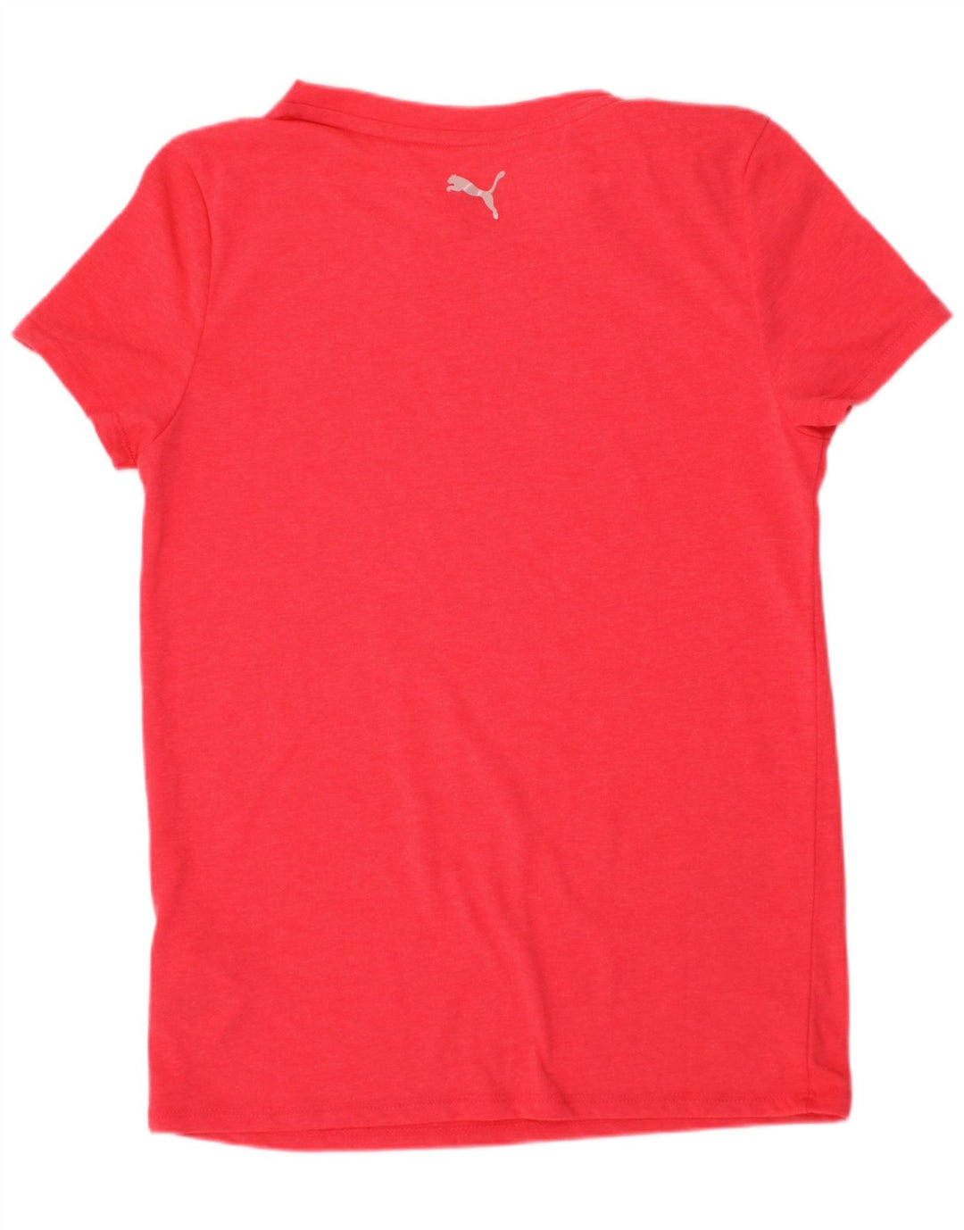 PUMA Girls Graphic T-Shirt Top 9-10 Years Red Polyester