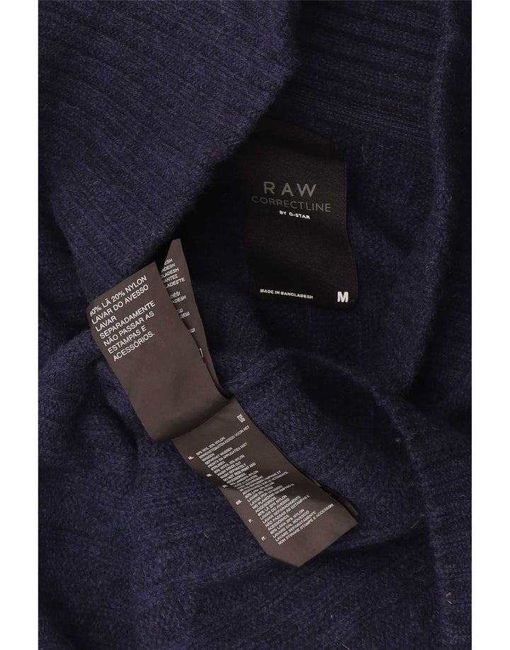 G-Star Herren-Pullover mit Schalkragen, mittlere marineblaue Wolle