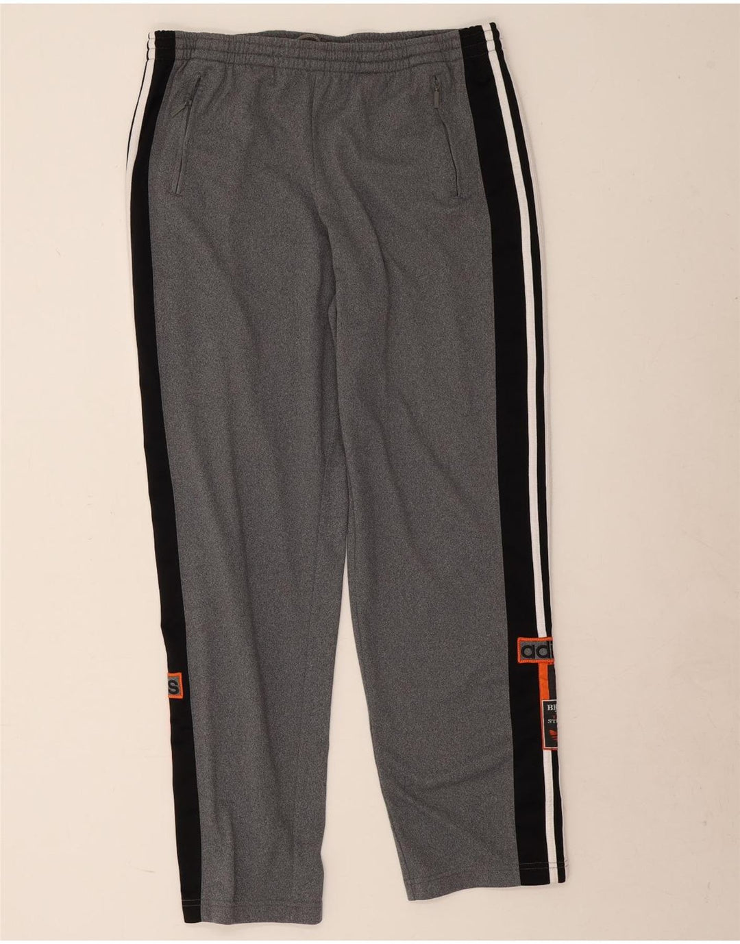 Adidas Herren-Trainingshose mit Grafik, groß, graues Colourblock-Polyester
