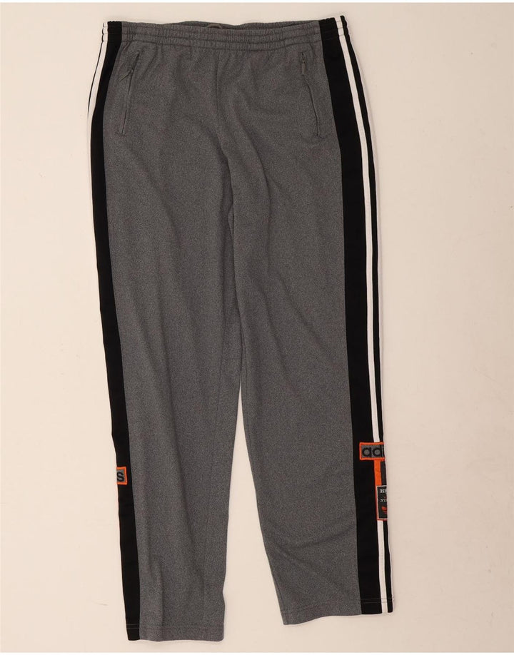 Adidas Herren-Trainingshose mit Grafik, groß, graues Colourblock-Polyester