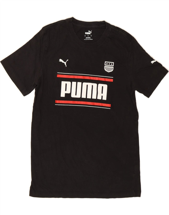 PUMA Mens Graphic T-Shirt Top Small Black Cotton Vintage Puma and Second-Hand Puma from Messina Hembry 