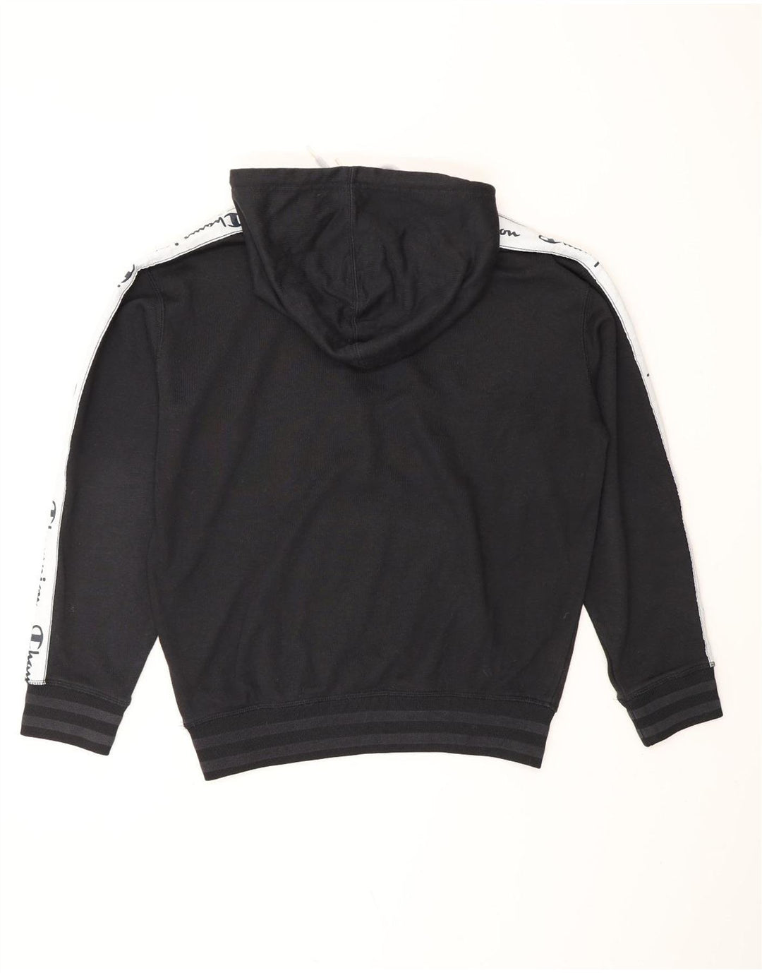 CHAMPION Herren-Kapuzenpullover mit lockerer Passform und Grafik, XS, schwarze Farbblock-Baumwolle