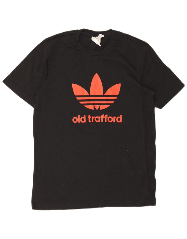 Adidas Herren Manchester United Graphic T-Shirt Top Large Schwarz Baumwolle