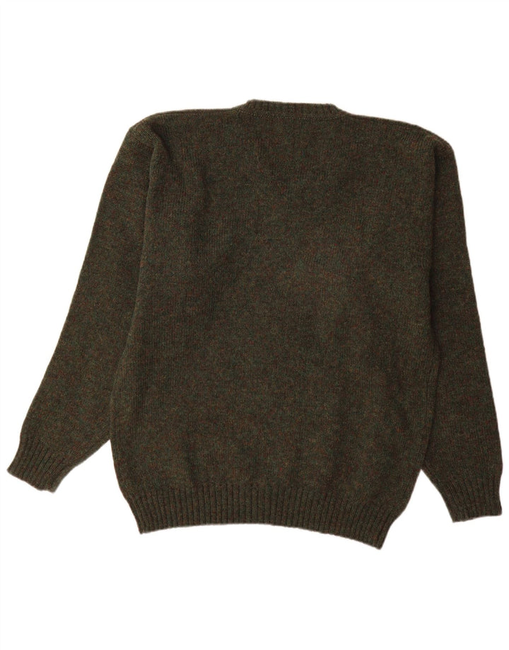 Vintage Herren Pullover mit V-Ausschnitt XL Khaki