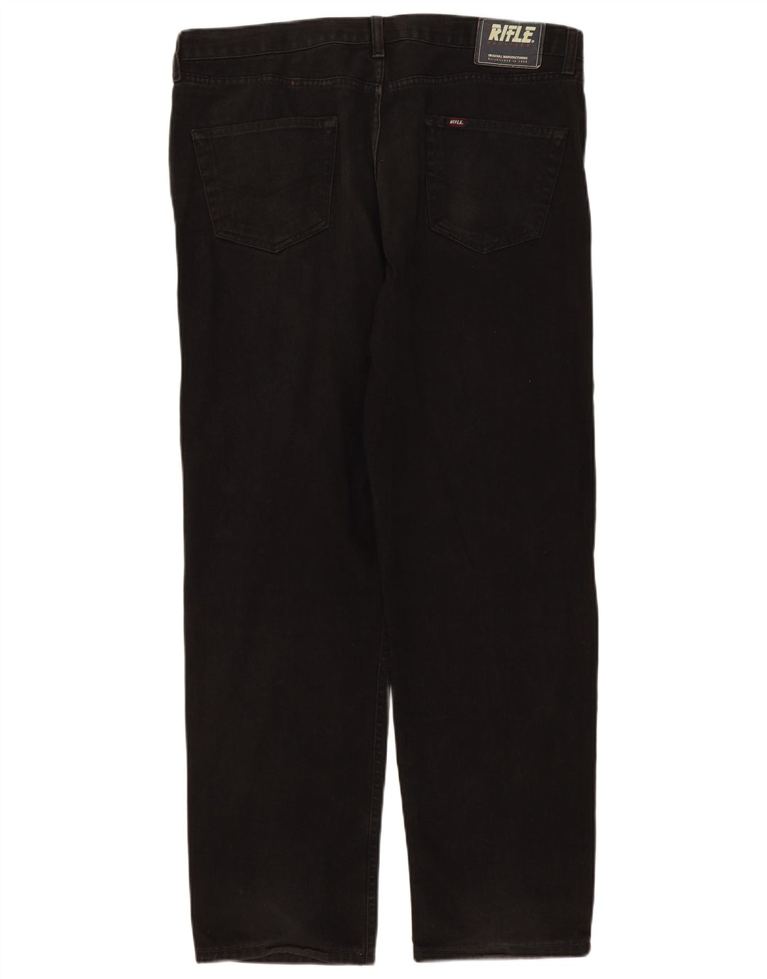 Rifle Herren Straight Jeans W40 L31 Schwarze Baumwolle