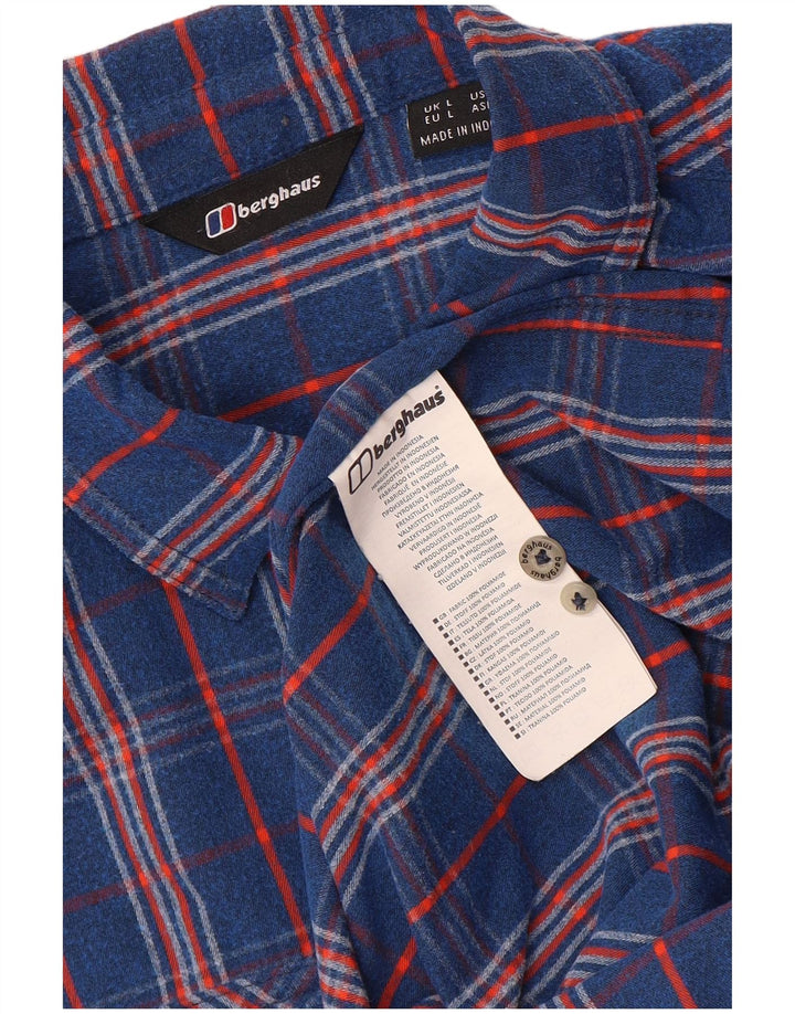 Berghaus Herren-Flanellhemd, groß, blau kariert, Polyamid