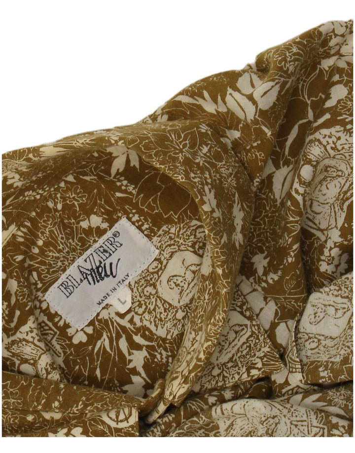 Vintage Herrenhemd groß grün geblümt