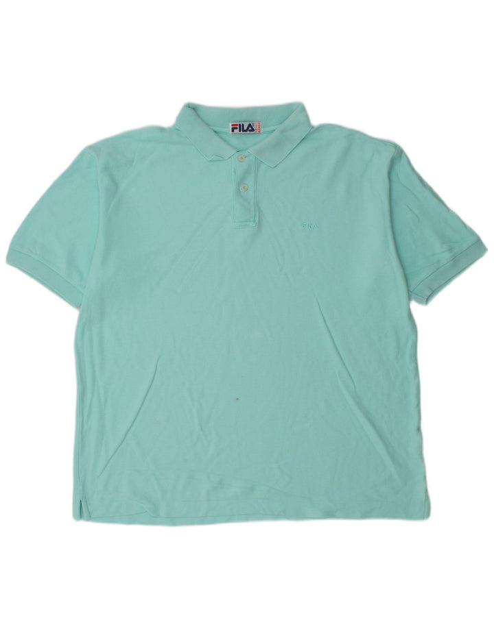 Fila Herren Poloshirt IT 52 Große blaue Baumwolle