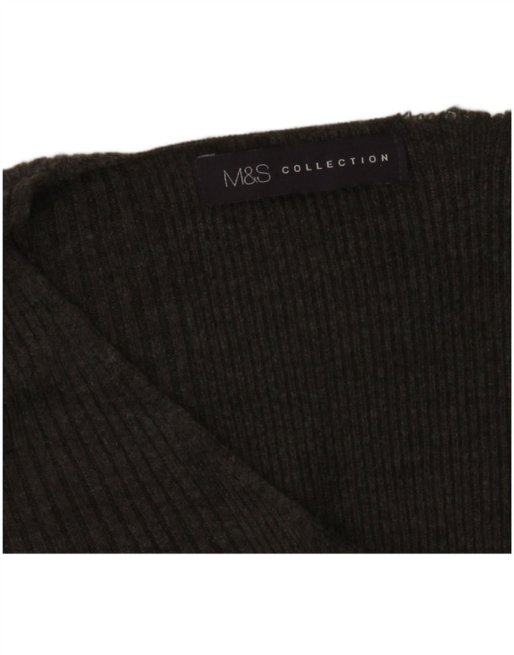 Marks & Spencer Damen Pullover mit V-Ausschnitt, UK 14, Mittelgrau