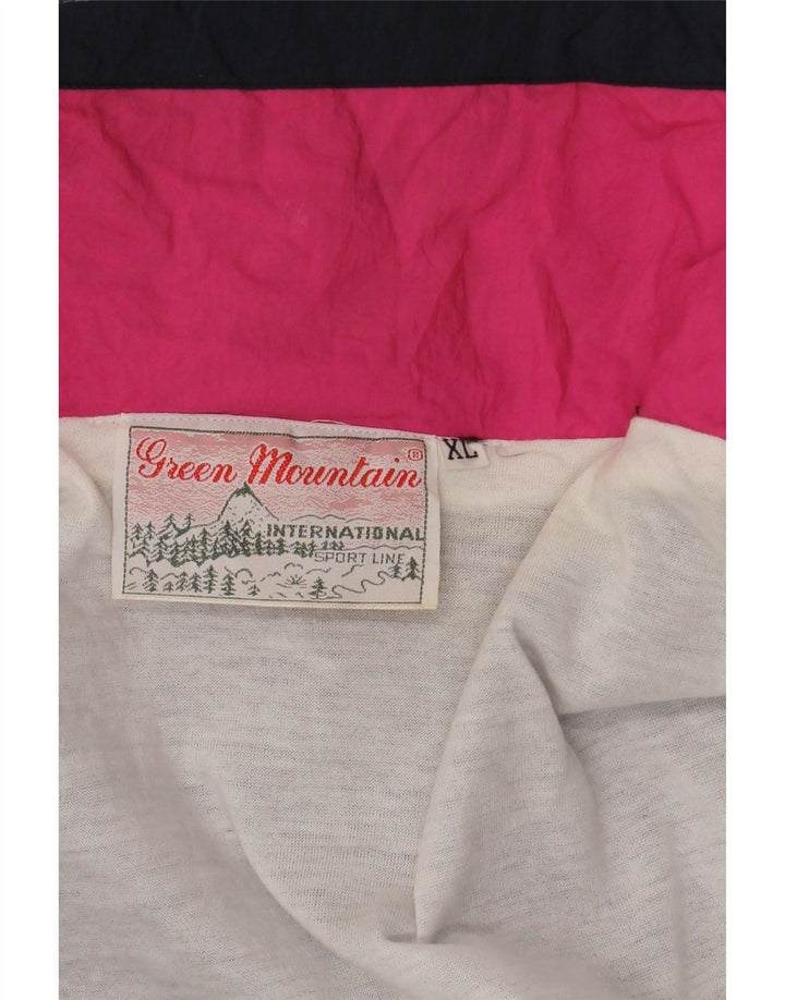 Vintage Herren-Trainingsanzug mit Kapuze, Jacke XL, mehrfarbig, Farbblock