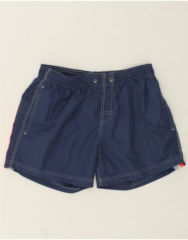 SUNDEK Boys Swimming Shorts 13-14 Years Navy Blue Colourblock Nylon