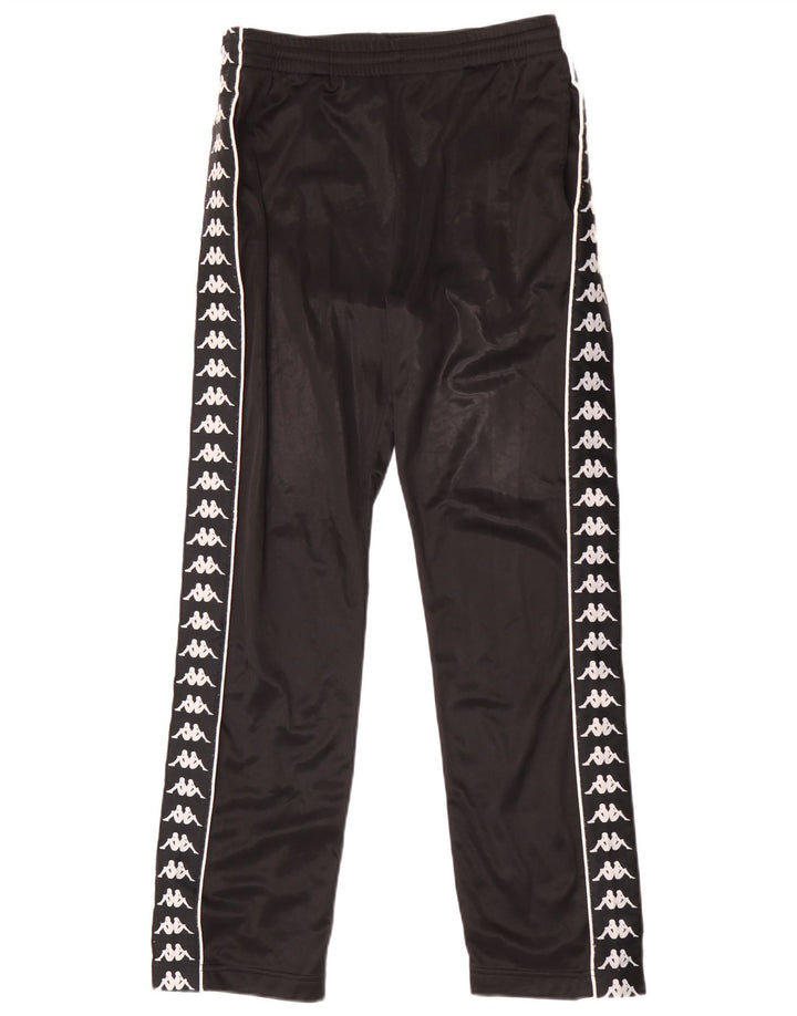 Kappa Herren-Trainingshose mit Grafik, Größe S, Schwarz, Polyester