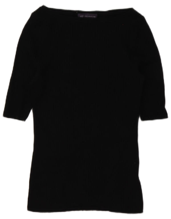 Marks & Spencer Damen-Pullover mit U-Boot-Ausschnitt, Gr. 10, Schwarz