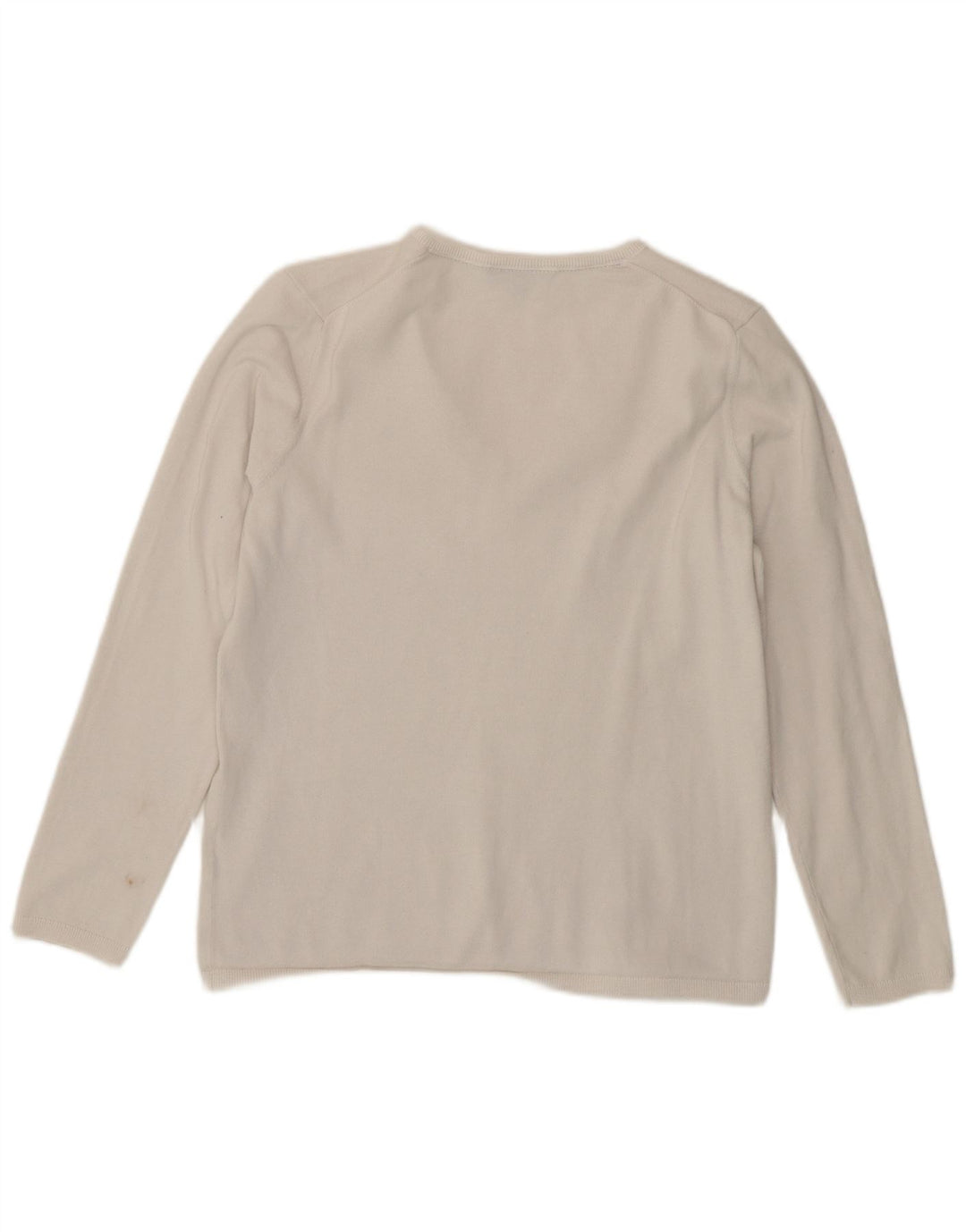 Tommy Hilfiger Damen Pullover mit V-Ausschnitt, UK 14, Mittelweiß