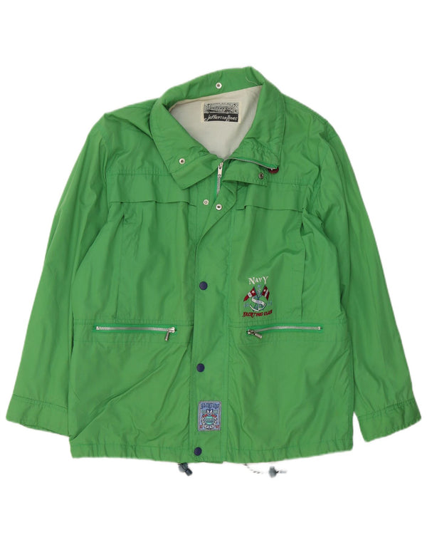 Vintage Herren Graphic Utility Jacke UK 40 Große blaue Baumwolle