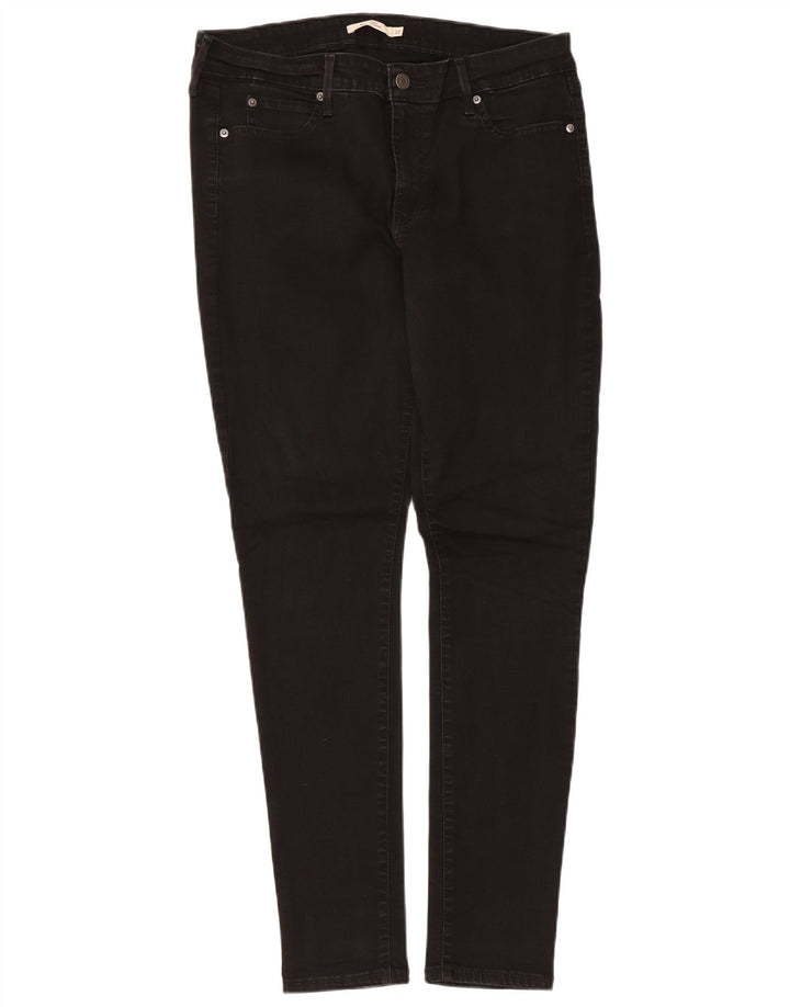 Levi's Damen 711 Skinny Jeans W32 L30 Schwarz