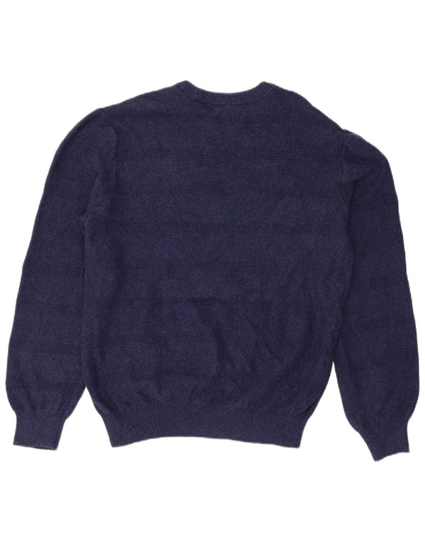 Chaps Herren-Pullover mit U-Boot-Ausschnitt, mittelgroß, marineblau gestreift